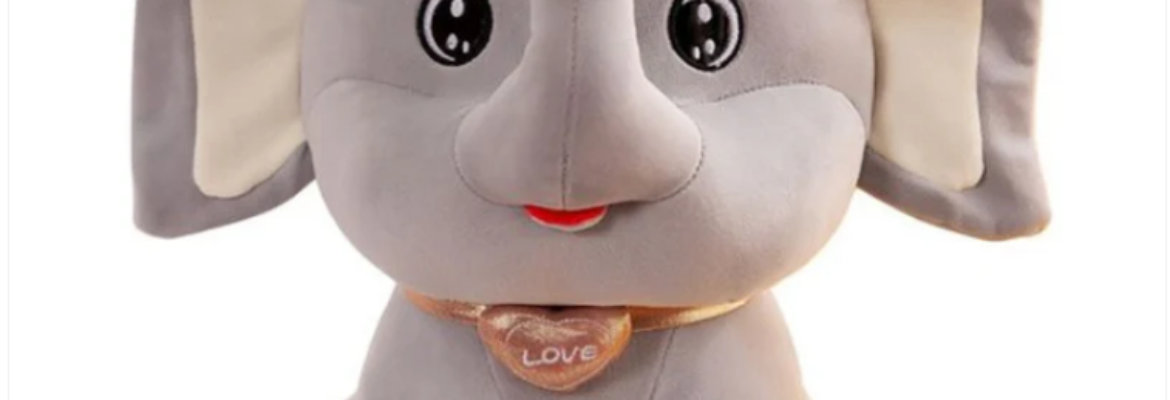 Crown Elephant Plush Toy